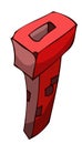 Red Cartoon Brick Chimney.