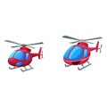 Simple red helicopter cartoon vector design suitable for mobile apps and web graphics Royalty Free Stock Photo