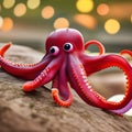 Red Cartoon Octopus Royalty Free Stock Photo