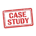 Red case study stamp graphic isolated on white background Royalty Free Stock Photo