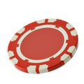 Red casino chip Royalty Free Stock Photo