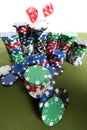 Red casino dice Royalty Free Stock Photo