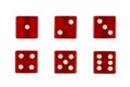 Red casino dice