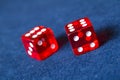 Red casino dice Royalty Free Stock Photo