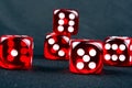 Red Casino Dices Royalty Free Stock Photo