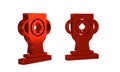 Red Casino poker trophy cup icon isolated on transparent background. Royalty Free Stock Photo