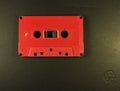 Red cassette tape Royalty Free Stock Photo