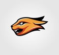 Red cat mascot logo vector Royalty Free Stock Photo
