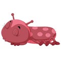 A red caterpillar cartoon Royalty Free Stock Photo