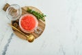 Red caviar in the glass jar Royalty Free Stock Photo