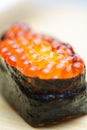 Red caviar ikura sushi Royalty Free Stock Photo