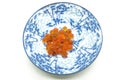 Red caviar, salmon roe on dish Royalty Free Stock Photo