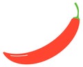 Red cayenne pepper color icon. Hot chilli Royalty Free Stock Photo