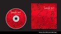 Red CD or DVD cover design with notes Royalty Free Stock Photo