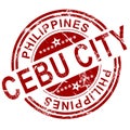 Red Cebu stamp Royalty Free Stock Photo