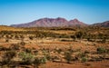 Red centre landscape with distant view of Mount Sonder NT outback Australia