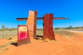 Red Centre Way road direction sign Royalty Free Stock Photo