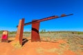 Red Centre Way road direction sign Royalty Free Stock Photo