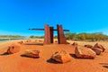 Red Centre Way road direction sign