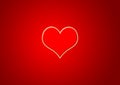 Red centred love heart background Royalty Free Stock Photo