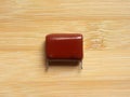 Red ceramic Capacitor Royalty Free Stock Photo