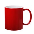 Red ceramic mug isolated Royalty Free Stock Photo