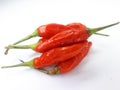 red ceyenne pepper on a white background Royalty Free Stock Photo