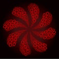 Red Chain Integrity Icon Rotation Flower