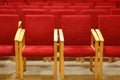 Red chair in auditoriums Royalty Free Stock Photo