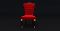 red Chair King isolated on black background, vip concept Royalty Free Stock Photo