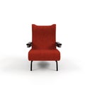 red chair on white background