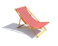 Red chaise longue