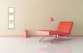 Red chaise lounge Royalty Free Stock Photo