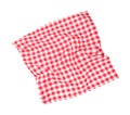 Red checked picnic cloth top view,kitchen towel Royalty Free Stock Photo