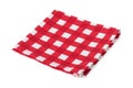 Red checkered kitchen napkin Royalty Free Stock Photo