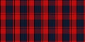 Red checkered material backdrop. Woolen cotton wear textile background. Seamless flannel texture. Fustian clothes fabric surface Royalty Free Stock Photo