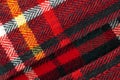 Red checkered pattern, tartan high resolution texture background of fabric cloth textile and cotton material, close-up