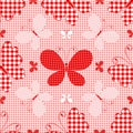 Red checkered seamless pattern