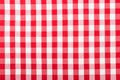 Red checkered tablecloth Royalty Free Stock Photo