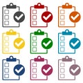 Red Checklist icons set Royalty Free Stock Photo