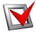 Red checkmark Royalty Free Stock Photo