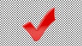 Red checkmark on transparent background Royalty Free Stock Photo