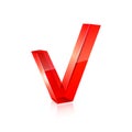 Red checkmark. Vector Royalty Free Stock Photo