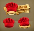 Red chef hats