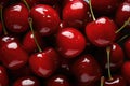 Red cherries background