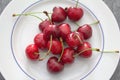 Red cherries, delicious and colorful summer fruit