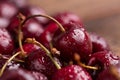 Red cherry close up Royalty Free Stock Photo