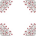 Red Cherry frame ilustration design with white background. Frame for Instagram and social media
