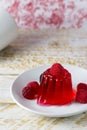 Red Cherry Gelatin Dessert Homemade Royalty Free Stock Photo