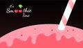 Red cherry smoothie logo vitamin drink banner